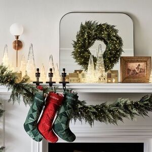 NEW-Matte Black Nutcracker Stocking Holder